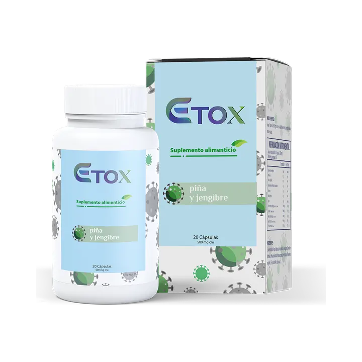 Envase de E-Tox, 20 Cápsulas