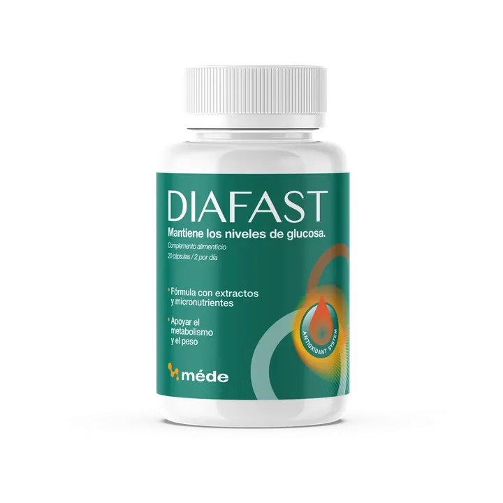 Envase de Diafast, 20 cápsulas